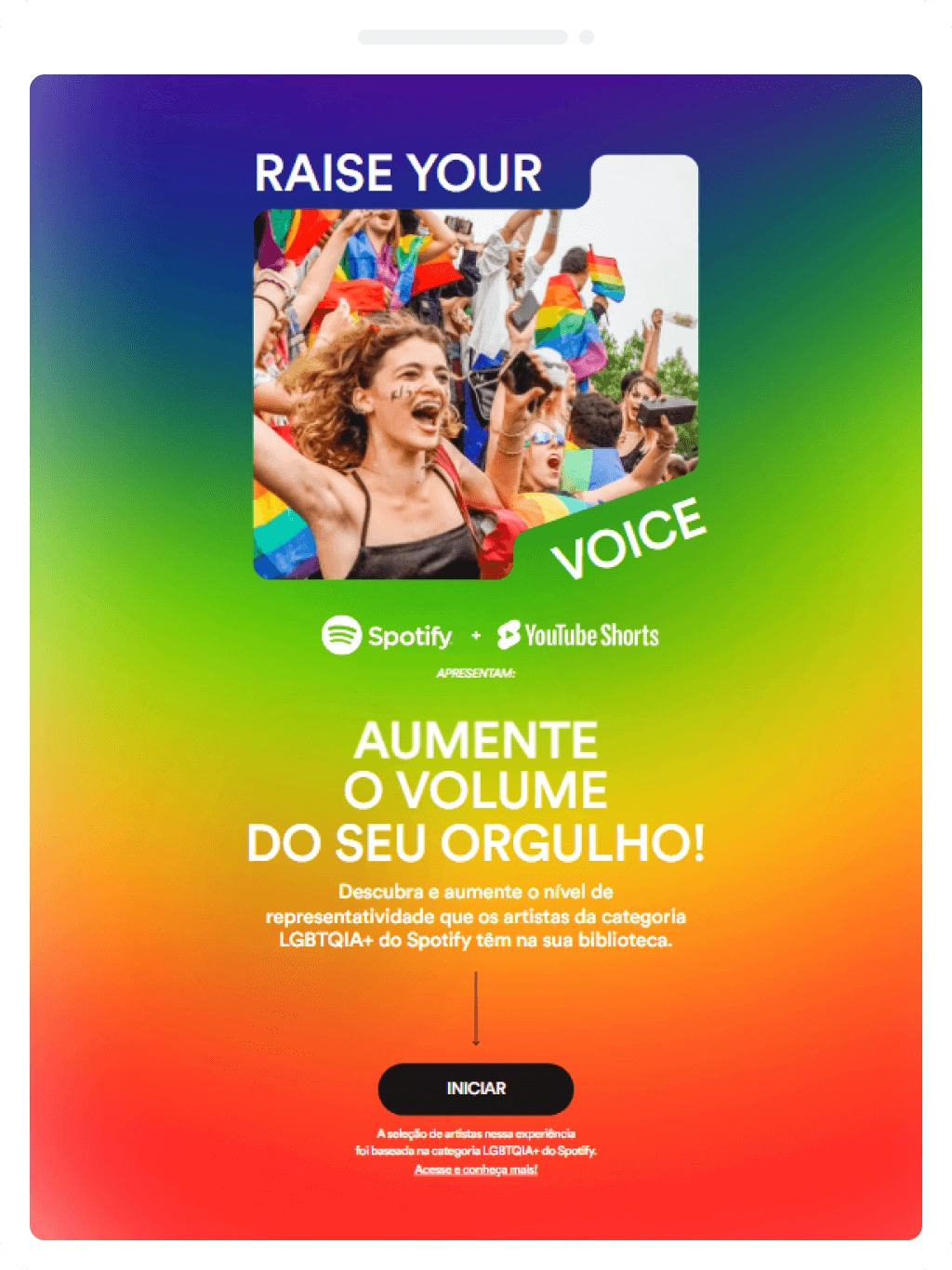 Spotify - Aumente o volume do seu orgulho